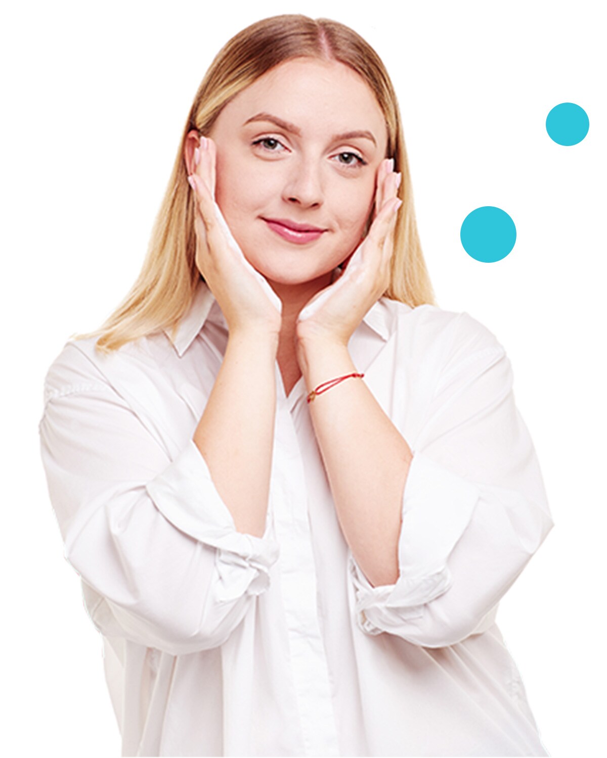 Influencerka rozprowadzająca piankę do mycia twarzy Anti-Blemish Solutions Cleasing Foam.