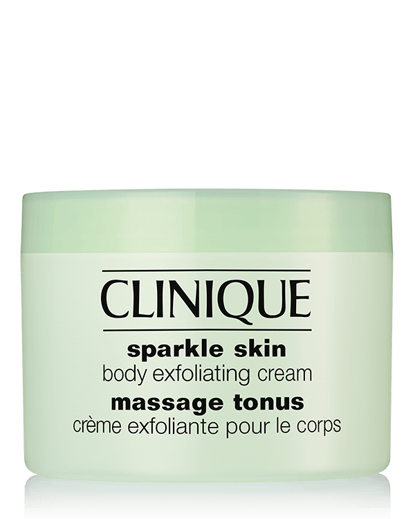 Sparkle Skin Body Exfoliating Cream, Głębokie złuszczanie usuwa uporczywą ziemistość i łuszczące się fragmenty naskórka. Sprawia, że skóra jest lśniąca i wygładzona.