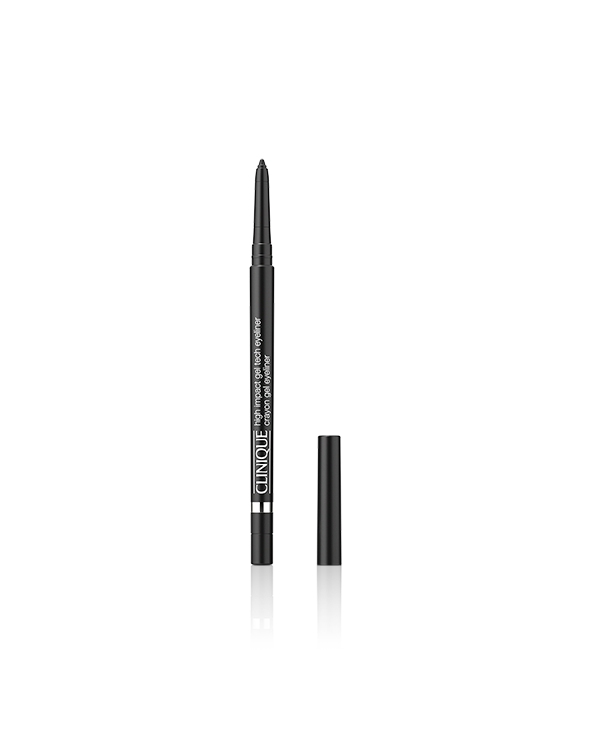 High Impact™ Gel Tech Eyeliner, Ultra-pigmentowany żelowy eyeliner gładko się rozprowadza i pozostaje na swoim miejscu. 24-godzinna trwałość na powiekach, 12-godzinna trwałość na linii wodnej.